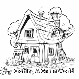 Gnome House Coloring Pages - Free &amp; Printable!