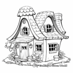 Kid-Friendly Cartoon Gnome House Coloring Pages 2