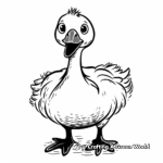 Kid-Friendly Cartoon Goose Coloring Pages 1