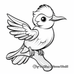 Kid-Friendly Cartoon Hummingbird Coloring Pages 2