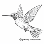 Kid-Friendly Cartoon Hummingbird Coloring Pages 3