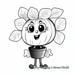 Kid-Friendly Cartoon Hydrangea Coloring Pages 1