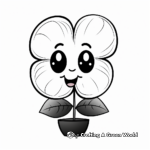 Kid-Friendly Cartoon Hydrangea Coloring Pages 2