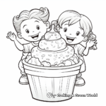 Kid-Friendly Cartoon Ice Cream Sundae Coloring Pages 3