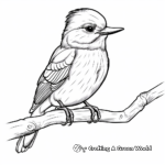 Kid-Friendly Cartoon Kingfisher Coloring Pages 2