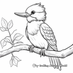 Kid-Friendly Cartoon Kingfisher Coloring Pages 3