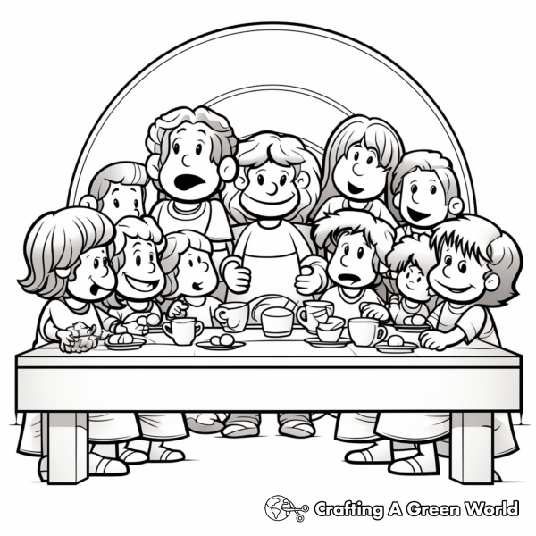 Last Supper Coloring Pages - Free &amp; Printable!
