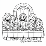 Kid-Friendly Cartoon Last Supper Coloring Pages 4