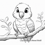 Kid-Friendly Cartoon Macaw Coloring Pages 2