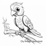 Kid-Friendly Cartoon Macaw Coloring Pages 4