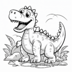 Kid-Friendly Cartoon Megalosaurus Coloring Pages 4