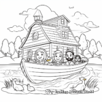 Kid-Friendly Cartoon Noah's Ark Coloring Pages 2