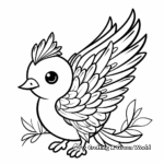 Kid-Friendly Cartoon Peace Dove Coloring Pages 2