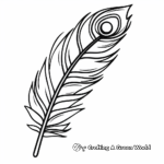 Kid-Friendly Cartoon Peacock Feather Coloring Pages 4