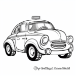 Kid-Friendly Cartoon Police Car Coloring Pages 3