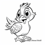Kid-Friendly Cartoon Quail Coloring Pages 1
