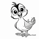 Kid-Friendly Cartoon Quail Coloring Pages 2
