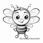 Kid-Friendly Cartoon Queen Bee Coloring Pages 2
