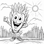 Kid-Friendly Cartoon Rainbow Corn Coloring Pages 2