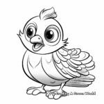 Kid-Friendly Cartoon Robin Coloring Pages 2