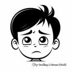 Kid-Friendly Cartoon Sad Face Coloring Pages 2