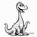 Kid-Friendly Cartoon Sauroposeidon Coloring Pages 4