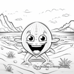 Kid-Friendly Cartoon Sea Creature Beach Coloring Pages 3