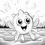 Kid-Friendly Cartoon Sea Creature Beach Coloring Pages 4