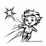 Kid-Friendly Cartoon Shooting Star Coloring Pages 1