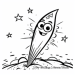 Kid-Friendly Cartoon Shooting Star Coloring Pages 4