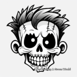 Kid-Friendly Cartoon Skull Coloring Pages 3