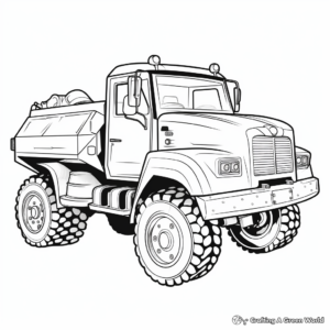 Kid-Friendly Cartoon Snow Plow Truck Coloring Pages 1