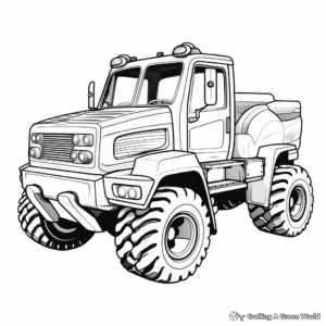 Kid-Friendly Cartoon Snow Plow Truck Coloring Pages 3