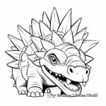 Kid-friendly Cartoon Stegosaurus Coloring Pages 3