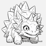 Kid-friendly Cartoon Stegosaurus Coloring Pages 4