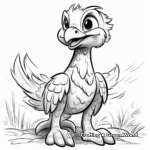 Dibujos animados de Utahraptor para colorear 1