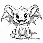 Kid-Friendly Cartoon Vampire Bat Coloring Pages 1