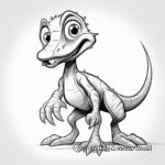 Kid-Friendly Cartoon Velociraptor Coloring Pages 2