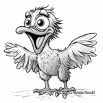 Kid-friendly Cartoon Vulture Coloring Pages 2
