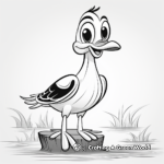 Kid-Friendly Cartoon Wood Duck Coloring Pages 3