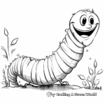 Kid-Friendly Caterpillar to Butterfly Lifecycle Coloring Pages 1