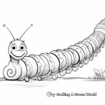 Kid-Friendly Caterpillar to Butterfly Lifecycle Coloring Pages 3