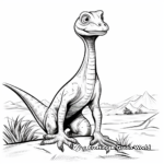 Kid-Friendly Compysognathus Coloring Pages 1