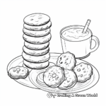Kid-Friendly Cookie and Biscuit Coloring Pages 1