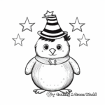 Kid-friendly Cute Circus Penguin Coloring Pages 3