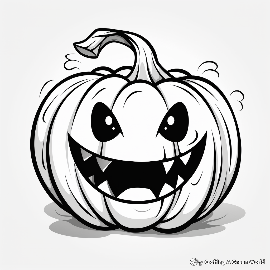 Kid-Friendly Cute Jack o Lantern Coloring Pages 1