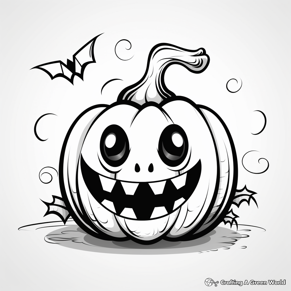 Kid-Friendly Cute Jack o Lantern Coloring Pages 2