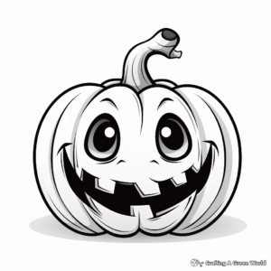 Kid-Friendly Cute Jack o Lantern Coloring Pages 4