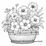 Kid-Friendly Daisies in Basket Coloring Pages 3