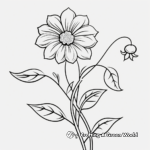 Kid-Friendly Daisy Vine Coloring Pages 4